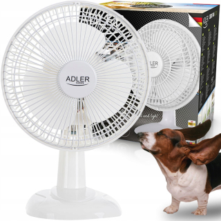 Stolný ventilátor Adler SILENT biely